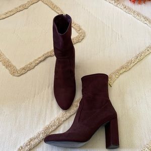 Ivanka Trump Booties! Burgundy Suede.
